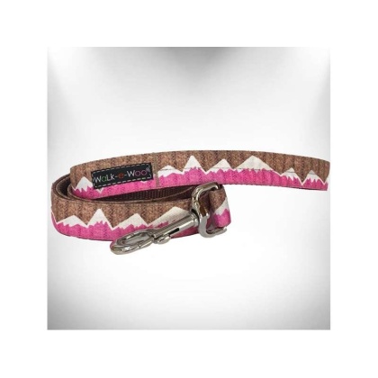 Pink Snowcap Mtn - Mountain Dog Leads  - REGULAR Lead 1" width- 5' length