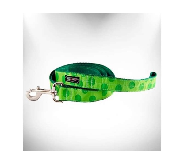 Green - Polka Dot Dog - Monotone Leads  - THIN Lead 5/8" width- 5' length