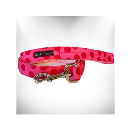 Pink - Polka Dot Dog - Monotone Leads  - REGULAR Lead 1" width- 5' length