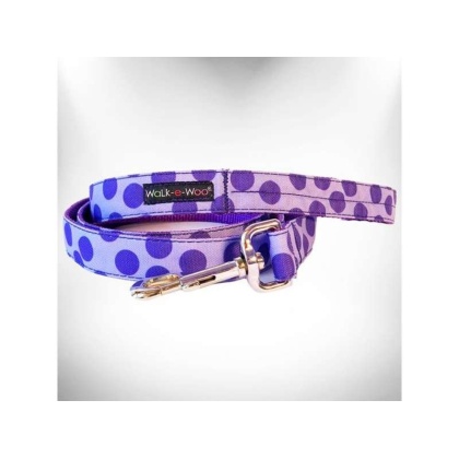 Purple - Polka Dot Dog - Monotone Leads  - REGULAR Lead 1" width- 5' length