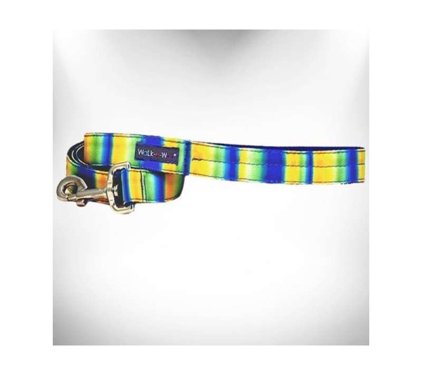 Blue/Green - Tie Dye Dog Leads  - THIN Lead 5/8" width- 5' length