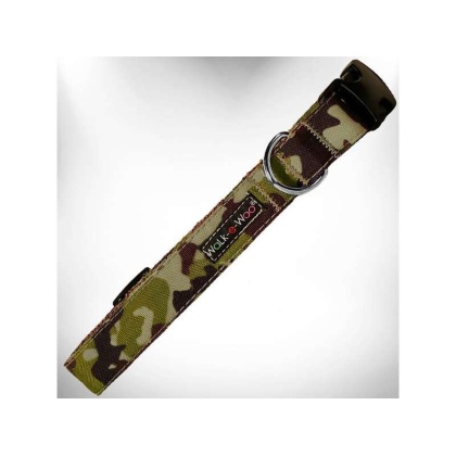 Brown Camo - Camo Dog Collars - S 3/4" width fits 10-14" neck