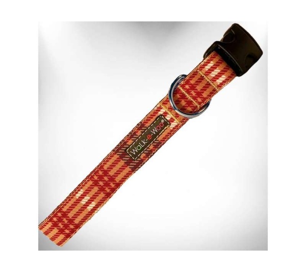 Classic Brown - Plaid Dog Collars - XS 5/8" width fits 8-12" neck
