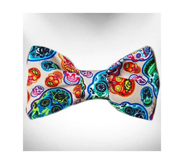 Day of the Dead  - Doggie Bow Tie Design - Large 5"x 2.5"