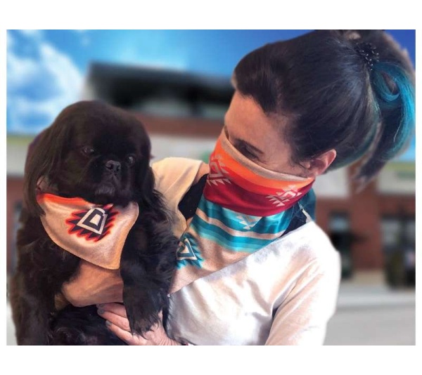 Turquoise Sky/Sky Fire - Sport Bandana  - Large