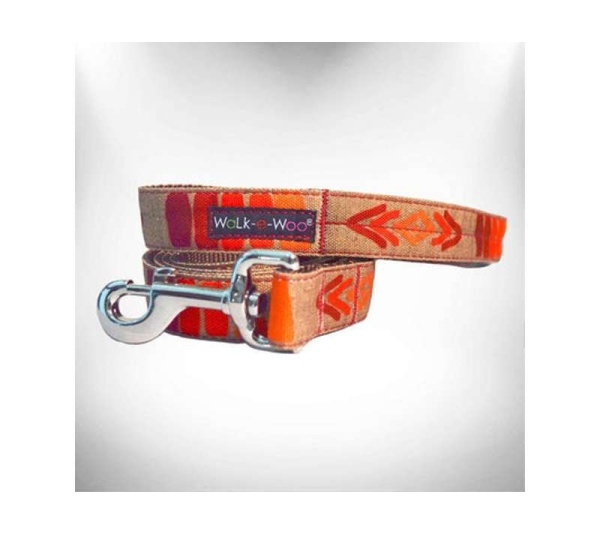 Red - Tribal Dog Leads  - THIN Lead 5/8" width- 5' length