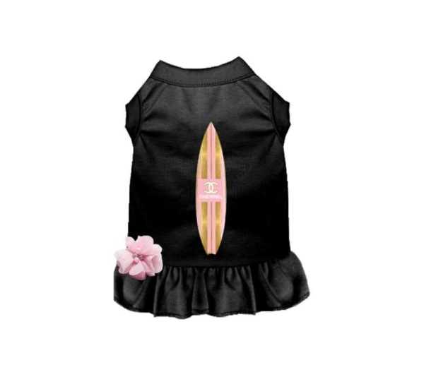 BLACK - Aloha Surf Dog Dress - X Large