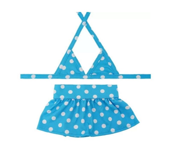 Blue Polka Dot - Bark Fifth Ave. Bikini Set - Large
