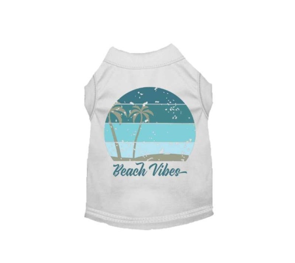 WHITE - Beach Vibes Tee - Small