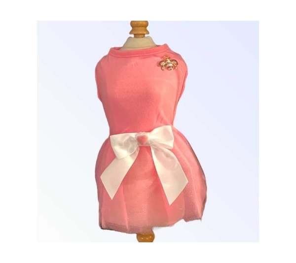 Bee Mine Valentine Dog Dress - X Small