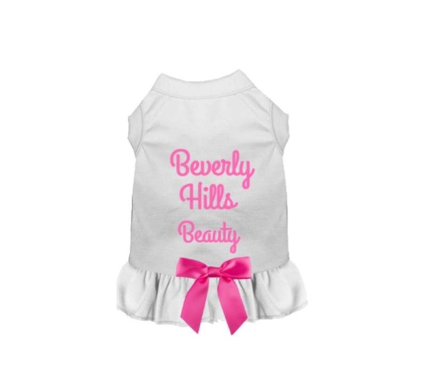 WHITE - Beverly Hills Beauty Dog Dress - 2X Large