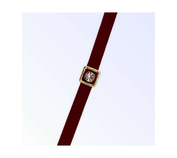 Burgundy Buckle Necklace - Medium