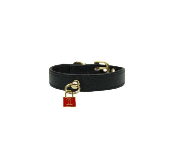 RED - CC Lock Charm Collar - 12"