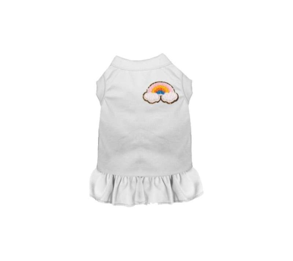 WHITE - Chenille Rainbow  - X Small