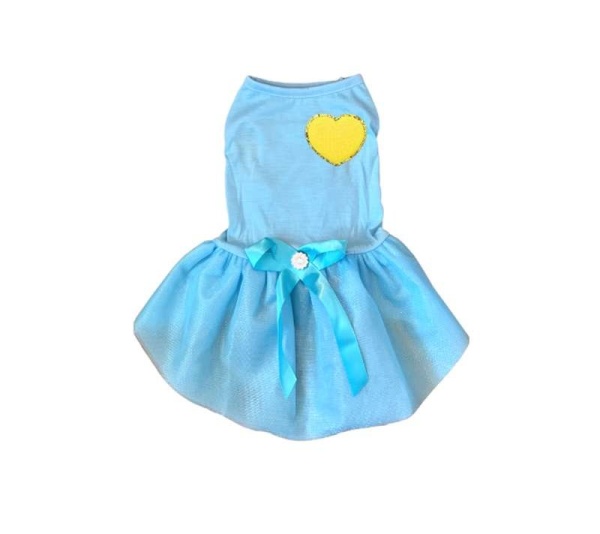 YELLOW HEART - Chenille Heart Dress - X Large