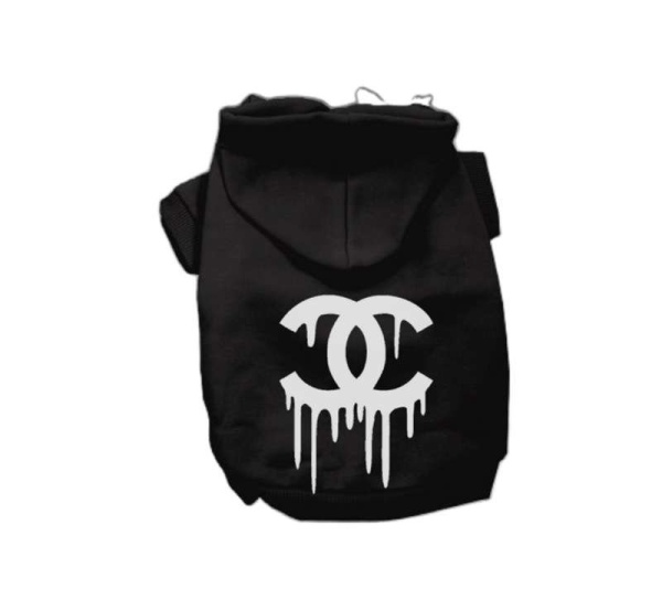 BLACK - Chewnel Drippy Dog Hoodies - 2X Large