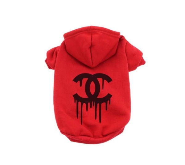 RED - Chewnel Drippy Dog Hoodies - X Small