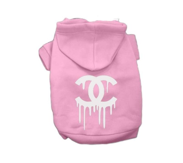 PINK - Chewnel Drippy Dog Hoodies - Large