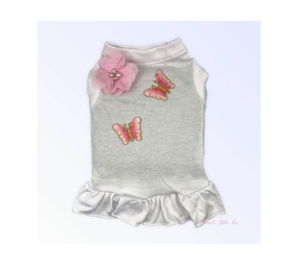 WHITE - Chiffon & Butterflies - Small