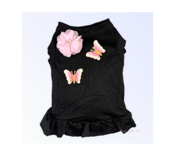 BLACK - Chiffon & Butterflies - Large