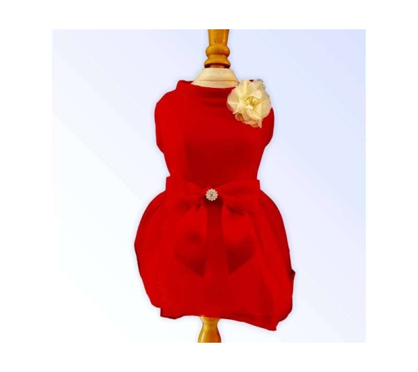 Chiffon Flower Holiday Dress - Small