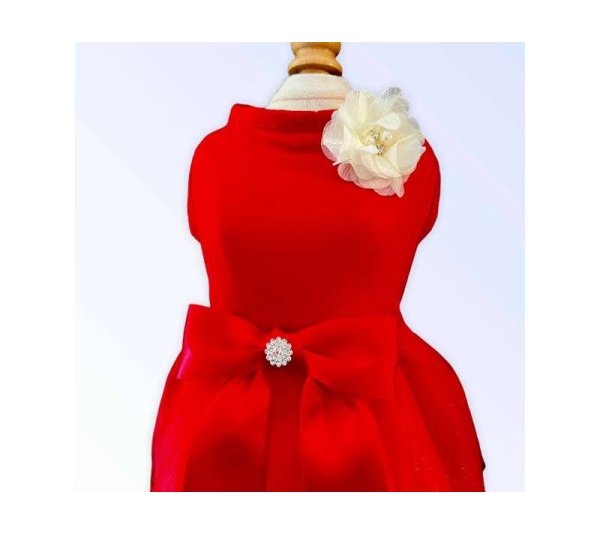 Chiffon Flower Holiday Dress - Large