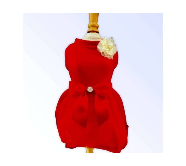 Chiffon Flower Holiday Dress - Large