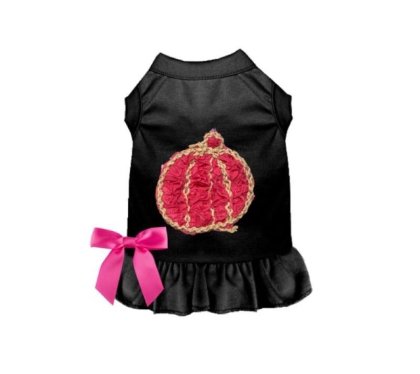 BLACK - Chiffon Rose Halloween Pumpkin Dress - X Small