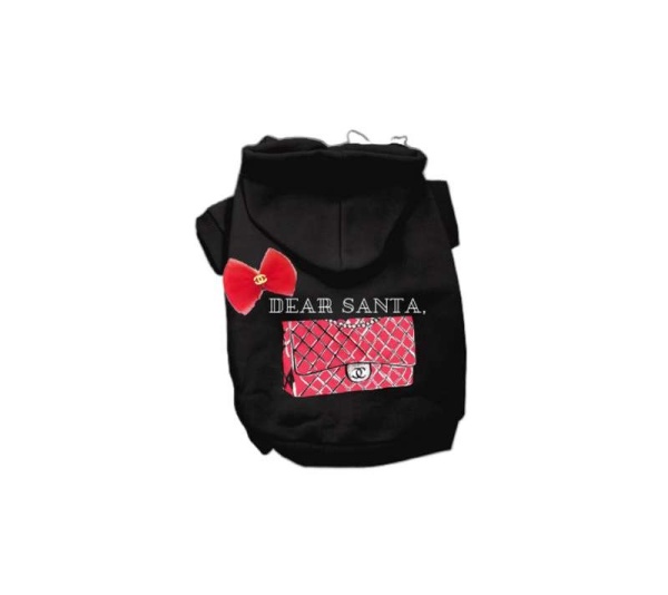 BLACK - Dear Santa Hoodie - X Small
