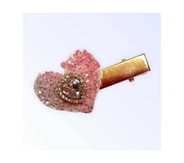 Lovely Glitter Heart Hairclip