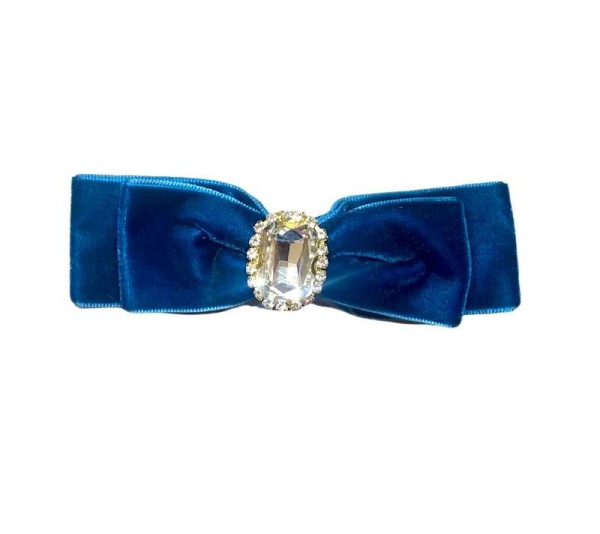 Royal Blue - Luxurious Velvet Bow Hair Clip