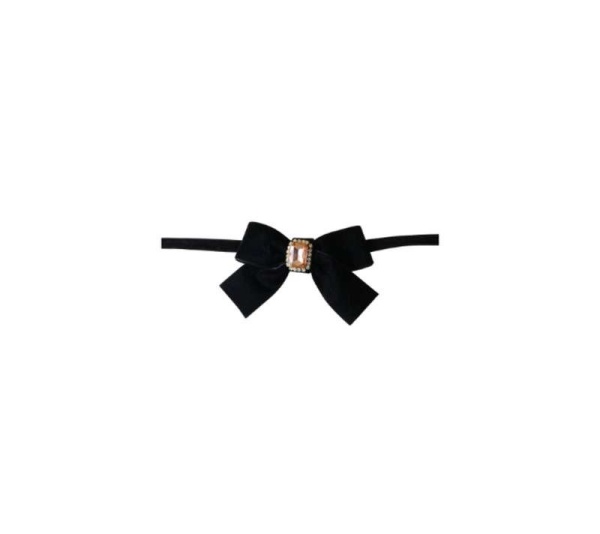 Black - Luxurious Velvet Bow Necklace