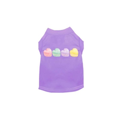 LAVENDER - Macaroon Hearts Dog  - X Small
