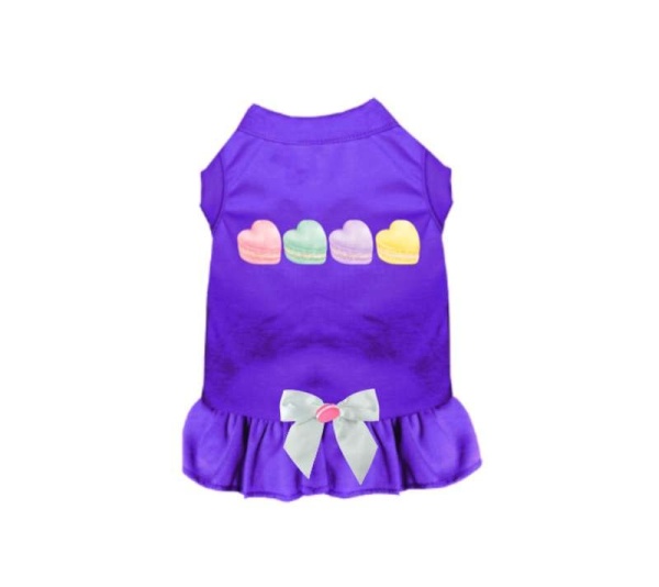 PURPLE - Macaroon Hearts Dog  - X Large