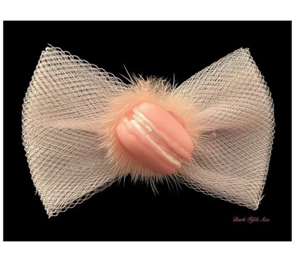Pink - Macaroon Tulle Dog Hair Bows
