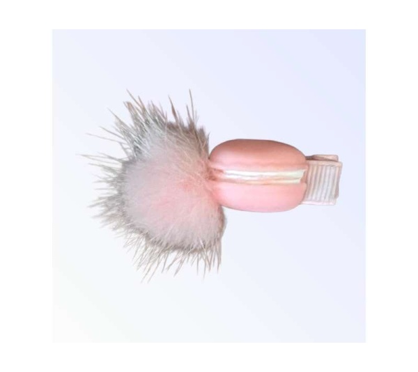 Mink PomPom Macaroon Dog Hair Clip