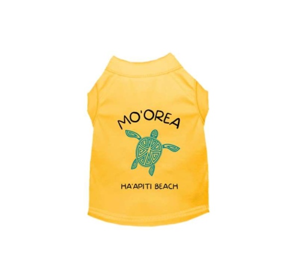 YELLOW - MO'OREA HA'APITI BEACH- Dog  - X Large