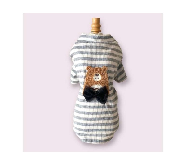 GREY - My Bear-y Cute Turtleneck Dog Sweater - Small