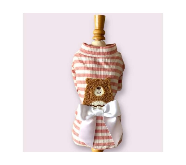 PINK - My Bear-y Cute Turtleneck Dog Sweater - Medium