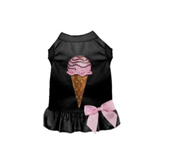 BLACK - My Favorite Chewy Vuitton Ice Cream Dress - Medium