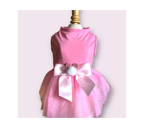 My Fuzzy Easter Bunny Dog Dress - Small