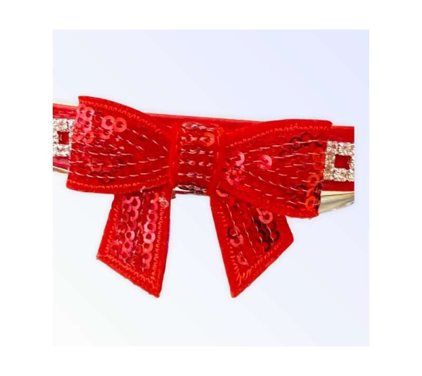RED BOW - My Glam Holiday Bow Collar - X Large