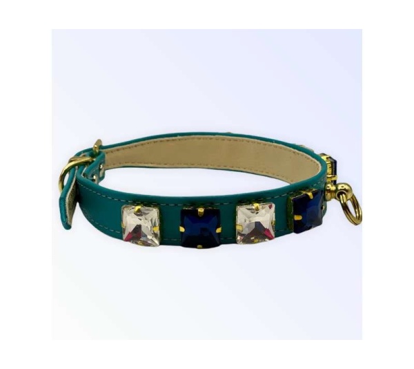 Blue - My Rhinestone Glam Collar - 20"