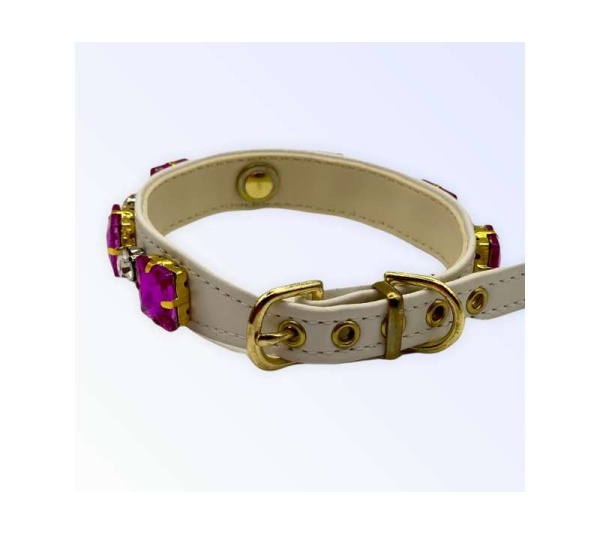 White - My Rhinestone Glam Collar - 18"