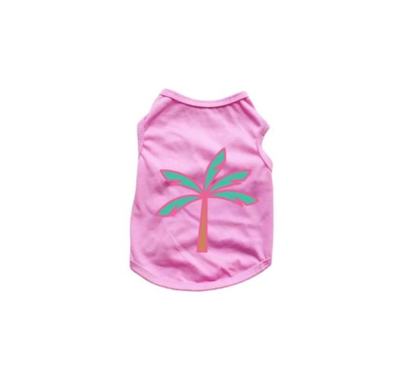 PINK - Palm Tree Tank Top - X Large
