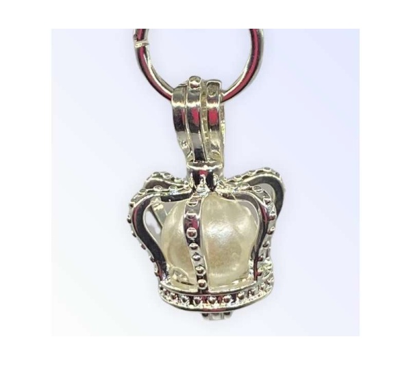 Pearl Crown Pendant - Small