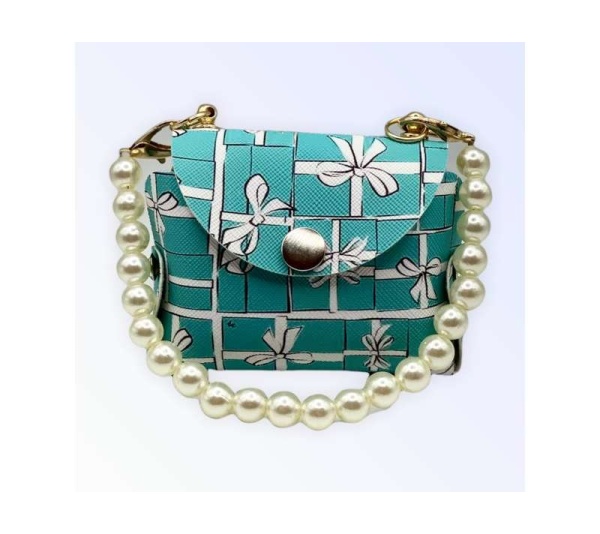 WHITE BOWS - Pearl Handle Sniffany Pick Up Bag