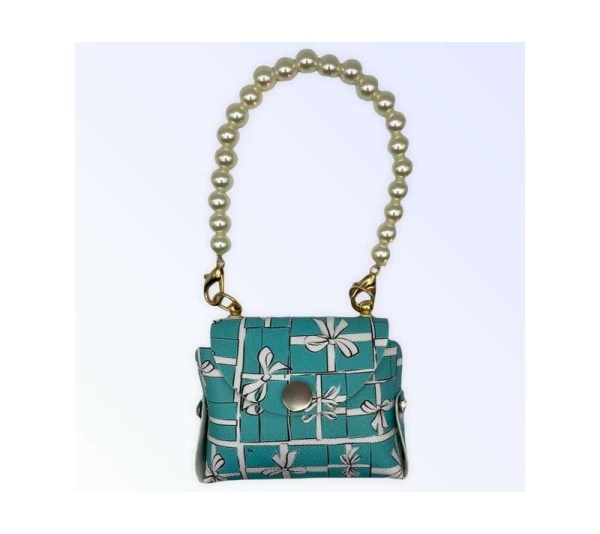 WHITE BOWS - Pearl Handle Sniffany Pick Up Bag