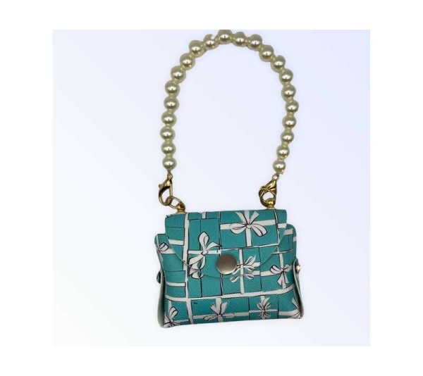 WHITE BOWS - Pearl Handle Sniffany Pick Up Bag