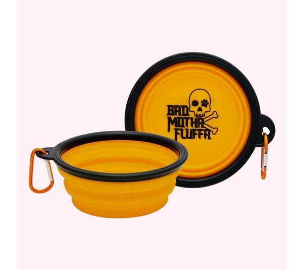 "Bad Motha Fluffa" Orange Dog Bowl